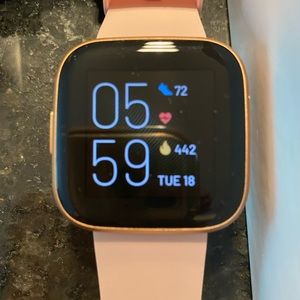 Like New Fitbit Versa 2 Rose Colored Smartwatch